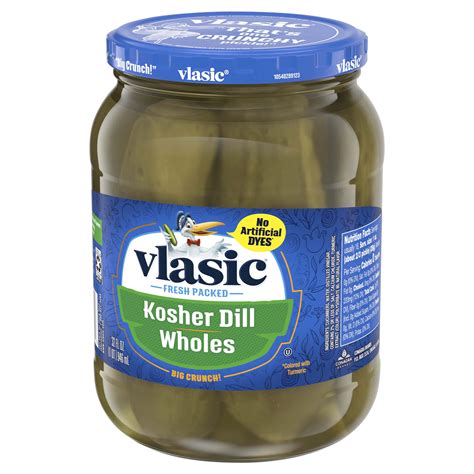 Vlasic Kosher Dill Whole Pickles Keto Friendly 32 Fl Oz Pickles