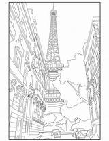 Coloring Pages Paris France French Printable Greek Drawing Adult Color Eiffel Colouring Tower Travel Print Numbers Adults Vase Architecture Getcolorings sketch template