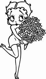 Roses Coloring Betty Boop Pages Wecoloringpage sketch template