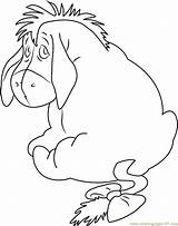 Eeyore Coloring Nervous Pages Coloringpages101 Printable sketch template