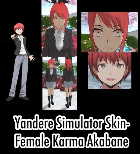 yandere simulator female karma akabane skin  imaginaryalchemist  deviantart
