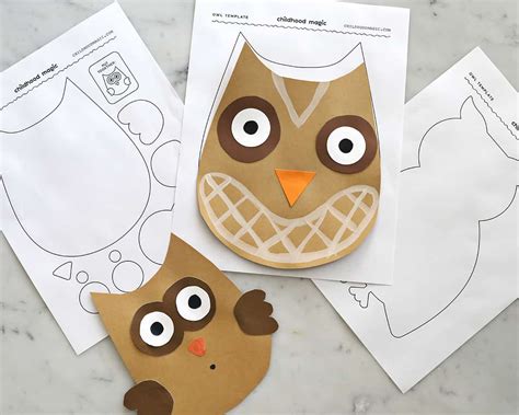 owl template  printable childhood magic