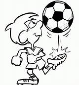 Soccer Coloring Boy Pages Football Printable Clipart Player Cartoon Play Foot Colouring Drawing Sports Clipartbest Gif sketch template