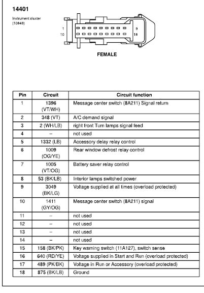 lariat wlcd message center    instrument cluster wiring diagram