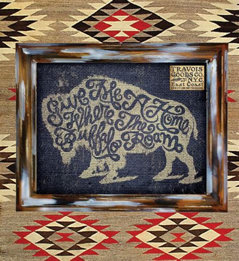 buffalo roam americana art print wall decor home design