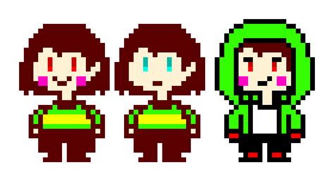 3 Chara Aus Undertale Underswap And Storyshift Pixel