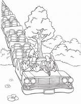 Disney Disneyland Coloring Pages Roller Park Walt Coaster Adult Colouring Adventure California Book Rides Kids Amusement Epcot Adults Color Sheets sketch template