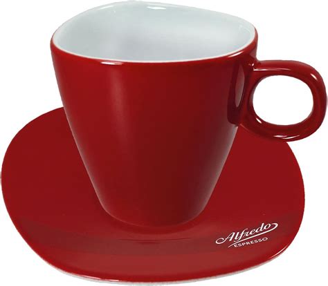 alfredo walkuere kaffee cappuccino tasse mit untertasse  stk rot amazonde alle produkte