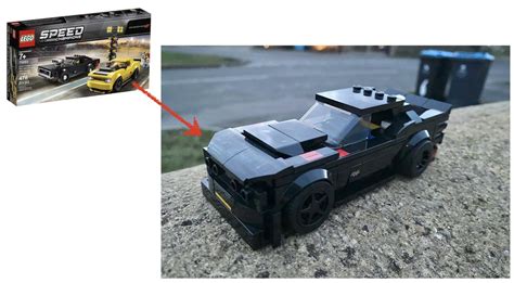 lego moc  alternative  model black dodge challenger  jd