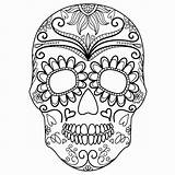 Skeleton Coloring Pages Caveira Colorir Para Mexicana Desenho Pirate Halloween Masks Em Tattoo Printable Adult sketch template