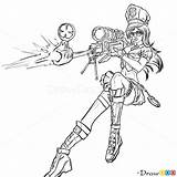 Legends Caitlyn Ashe sketch template