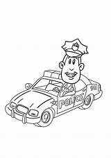 Car Policeman Coloring Pages Printable Kids Police Categories sketch template