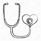 Stethoscope Coloring Drawing Heart Getcolorings Printable Medical Clipartmag sketch template