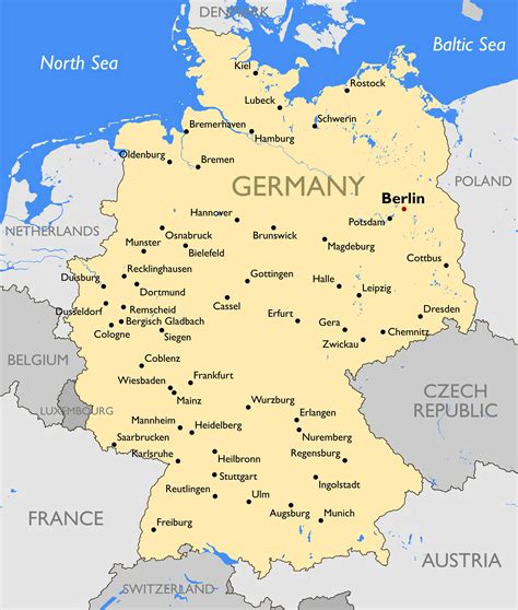 germany map guide   world