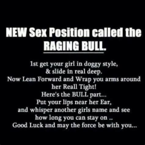 so there s a new sx position called the raging bull in