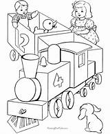 Train Coloring Pages Toy Color Kids sketch template