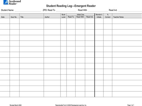 student reading log  kb  pages