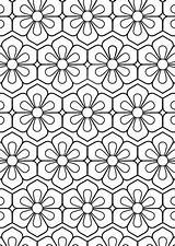 Geometrie Supercoloring Tessellation Repeating Geometrisches Dover sketch template