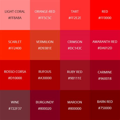 shades  red color  names hex rgb cmyk colors explained