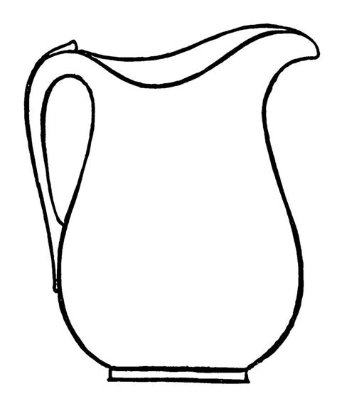 pitcher coloring pages google search craft ideas pinterest craft