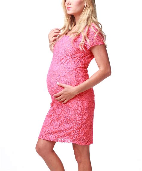 pink maternity dress dressed  girl