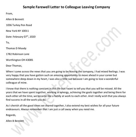 view  departed employee sample letter  clients  employee