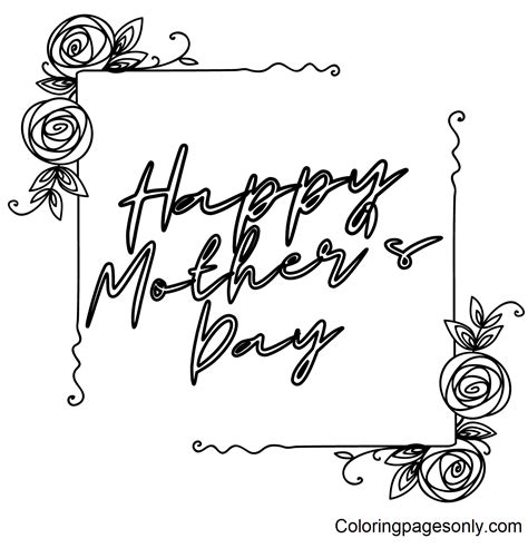 happy mothers day pictures  print coloring pages mothers day