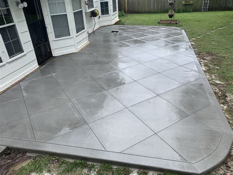 scored  poured concrete patio  tulsa  complete concrete  oklahoma