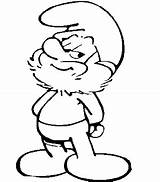 Coloring Smurf Pages Old sketch template