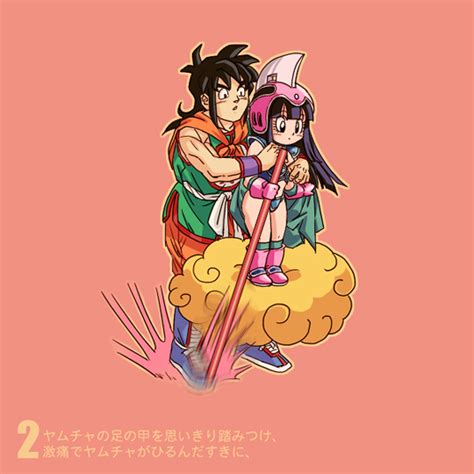 chi chi and yamcha dragon ball and 1 more drawn by origami red