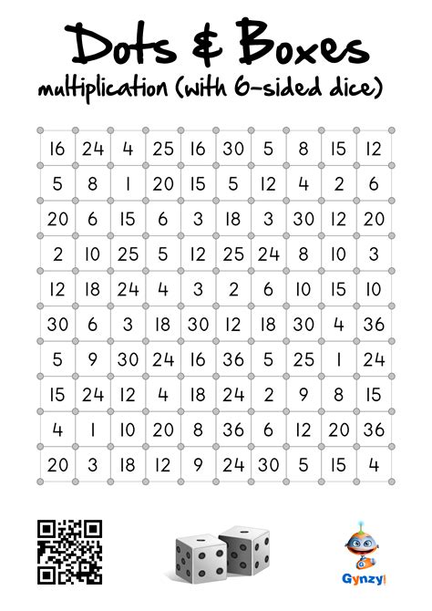 printable math game   dices   words dos  boxes