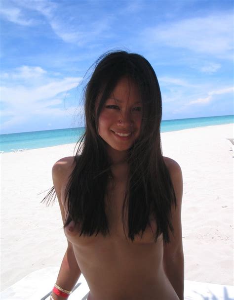 wild and topless at the nude beach sexy asian girl friends on vacation so you want an asian