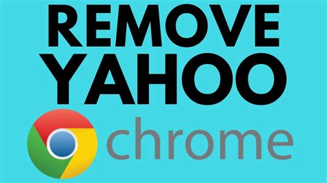 fix google chrome search engine changing  yahoo remove yahoo search