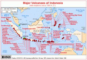 harta raspandiri vulcanilor  indonezia profu de geogra