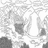 Coloring Pages Avalanche Mountains Mountain Colorado Printable Scenery Andes Getdrawings Drawing Animals Comments sketch template