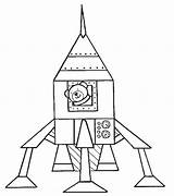 Coloring Rocket Pages Ship Rockets Popular sketch template