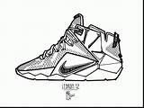 Lebron Drawing Getdrawings Coloring Shoes sketch template