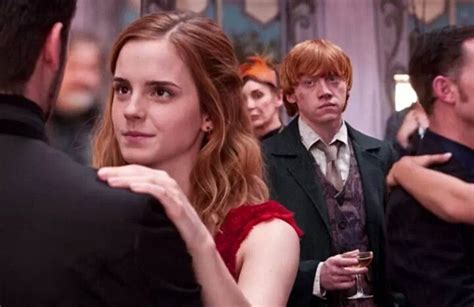 Ron Looking Sullen While Hermione And Victor Krum Dance