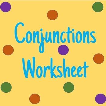 conjunctions worksheet sample  curlsofwisdom tpt