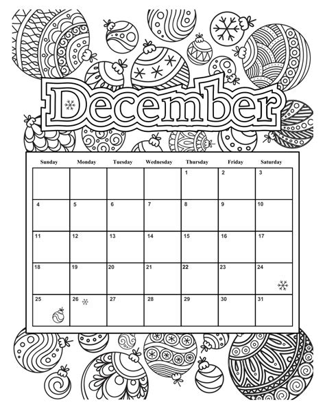 calendar coloring pages coloring pages