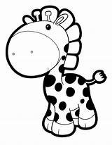 Giraffe Baby Coloring Cartoon Pages Cute Printable Clipart Cliparts Drawing Clip Line Giraffes Comic Outline Head Coloring4free Library Drawings Unicorn sketch template