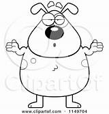 Dog Careless Shrugging Clipart Cartoon Cory Thoman Outlined Coloring Vector Plump Hind Spotted Standing Legs Its 2021 sketch template