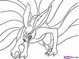 Nine Naruto Coloring Draw Pages Fox Tailed Tails Easy Para Colorir Desenhos Shippuden Drawings Desenho Drawing Cliparts Raposa Tail Imprimir sketch template