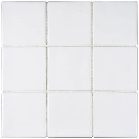 elitetile contour square    ceramic field tile  white
