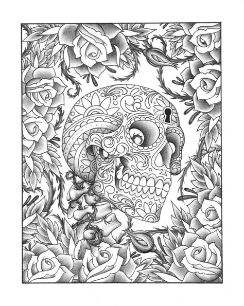 printable sugar skull coloring pages  adults coloring home