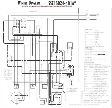 hvac  voltage wiring furnace goodman heat pump  voltage wiring diagram  wiring
