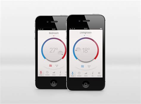 dribbble thermostat app iphonejpg  daniel bruce