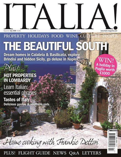 issue no 44 of italia magazine the beautiful south basilicata