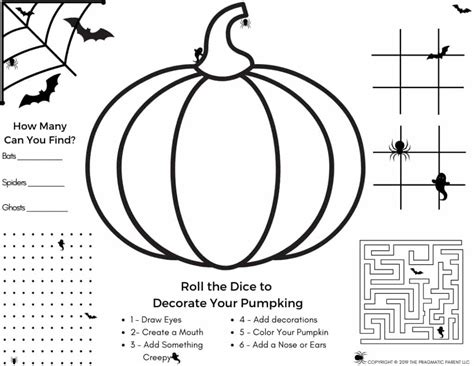 halloween printable activity sheets templates printable