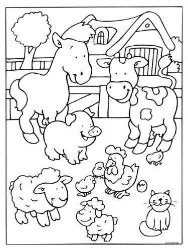farm animal coloring pages printable